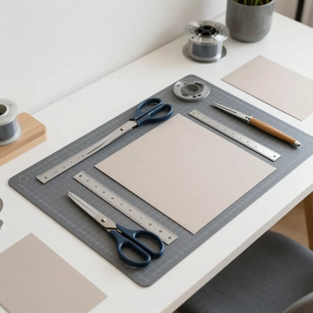 Step-by-step paper cutting demonstration