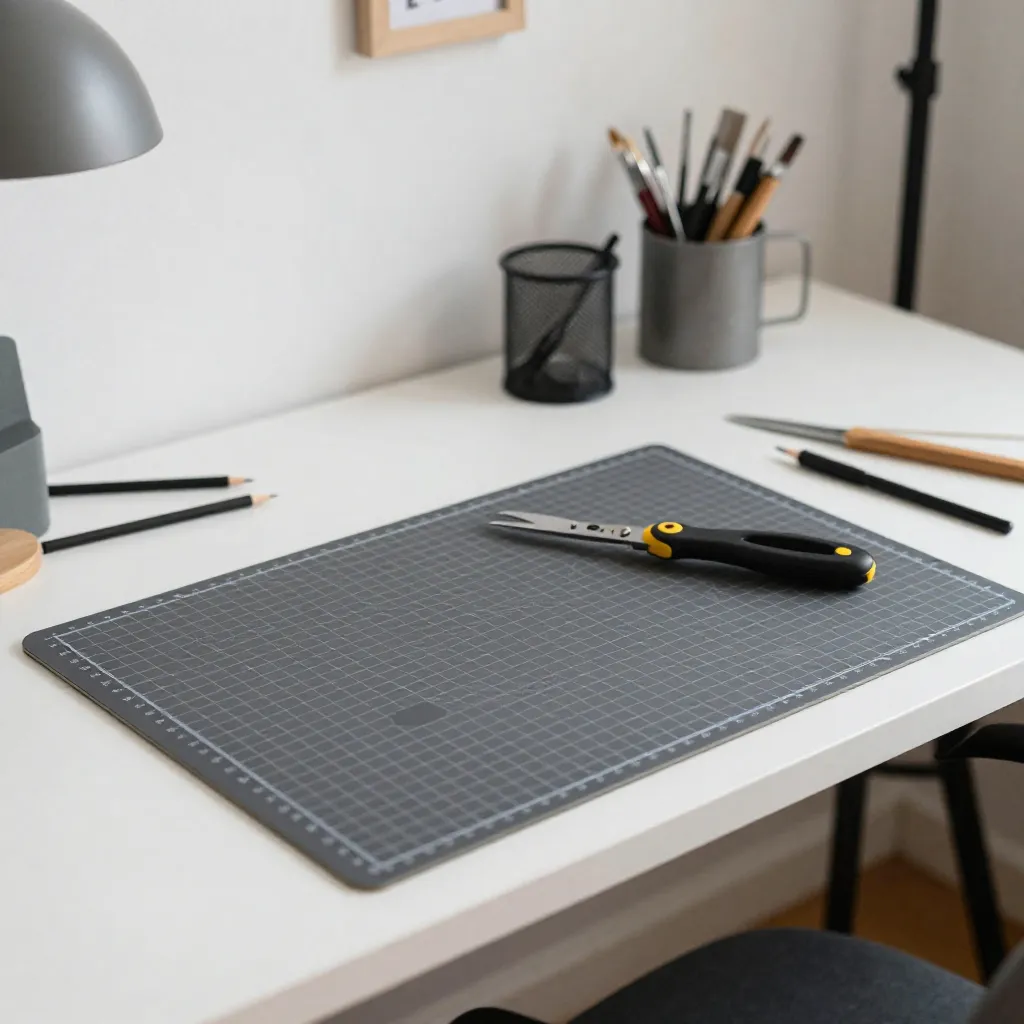 Handmade greeting card with layered paper elements