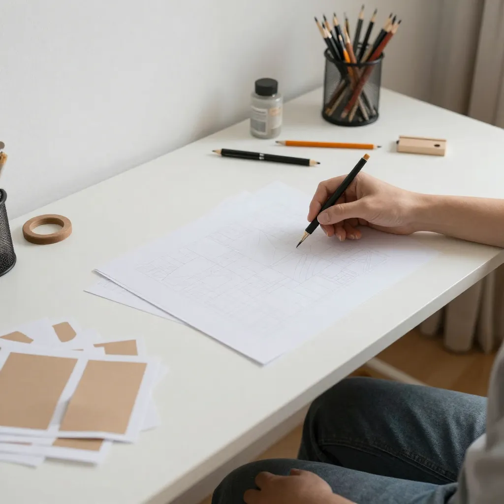 Holiday-themed paper decorations